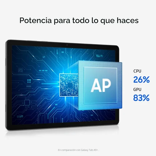 Vista 2 de Samsung Galaxy Tab A11+ 6 GB de RAM, 128 GB de almacenamiento, rendimiento optimizado, batería de larga duración, almacenamiento ampliable, pantalla
