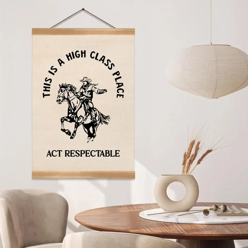 Vista 7 de ZTGDA Pósteres retro, arte de pared de vaquero occidental de Texas, This Is A High Class Place Posters Riding Cowboy Wild Western para el hogar