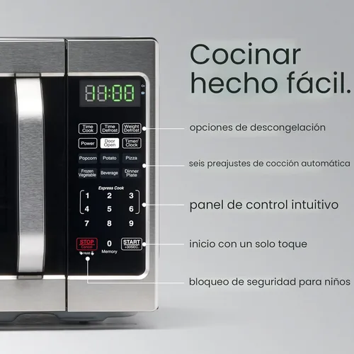Vista 3 de Farberware - Horno microondas de sobremesa de 0.7 pies cúbicos – 700 vatios de potencia, configuraciones de cocción automática, descongelación