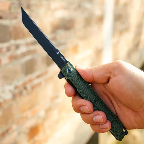 Vista 22 de Cuchillo plegable de bolsillo FORESAIL, hoja de acero DC53 y mango G10. Con clip de bolsillo y rompecristales, cuchillo de bolsillo para hombres