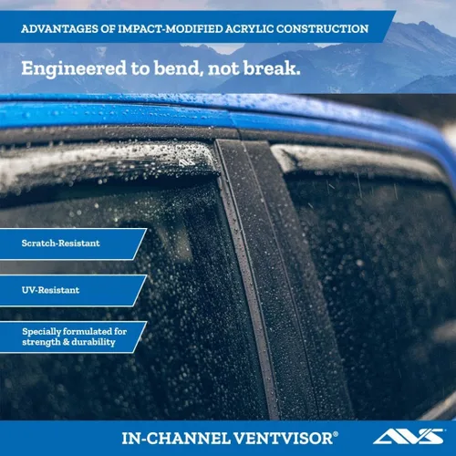 Vista 3 de Auto Ventshade [AVS] Protectores de lluvia en canal para Ford Explorer (4 puertas)/Mercury Mountaineer 2002 - 2010; Lincoln Aviator 2003 - 2010