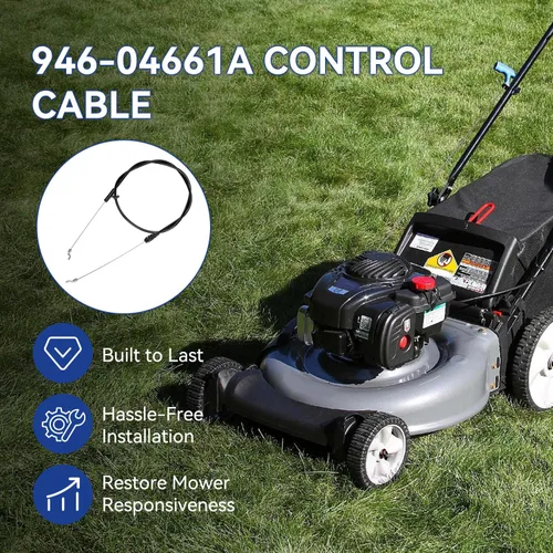 Vista 2 de Cable de control 946-04661A compatible con Troy Bilt TB110 TB230 MTD Craftsman de 21 pulgadas, autopropulsado de gas para cortacésped, cable