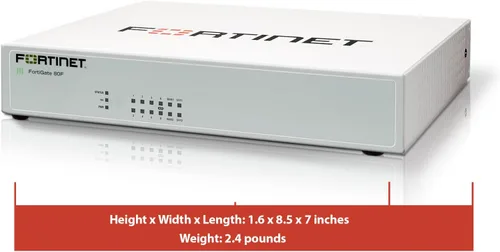 Vista 3 de FortiGate-80F Firewall - 8 puertos GE RJ45, 2 puertos WAN de medios compartidos RJ45/SFP, WiFi integrado 6 (802.11ax)