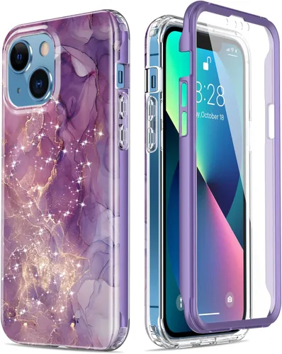 Vista 20 de Esdot - Funda para iPhone 13 Pro Max, con protector de pantalla integrado, funda de grado militar con diseño de moda para mujeres y niñas, funda