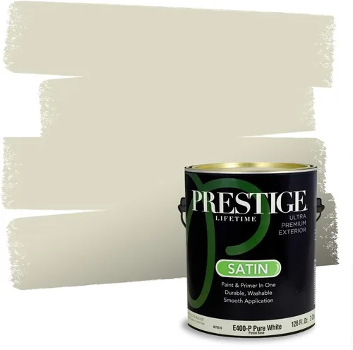 Vista 90 de PRESTIGE Paints - Pintura exterior e imprimación en uno, 1 galón, satinado, verde Bayou