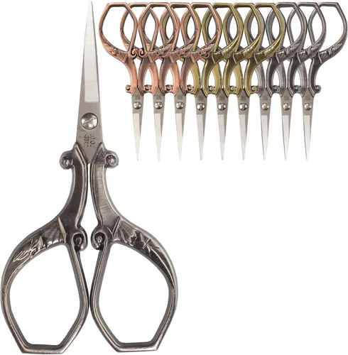 Vista 21 de JubileeYarn - Tijeras de bordado con motivo de sol, color negro, 1 par