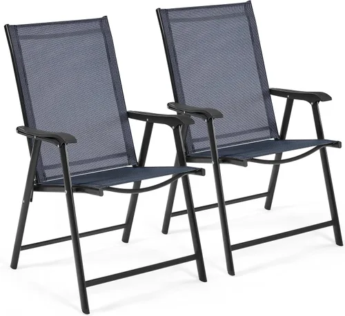 Yaheetech Juego de 2 sillas de comedor para patio, para exteriores, color