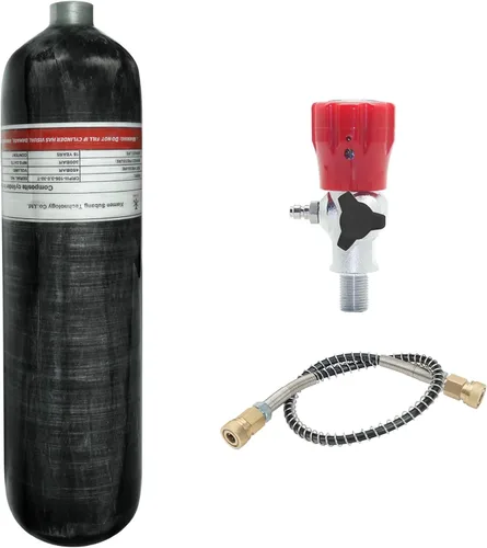 Vista 14 de TUXING 3L 4500psi Carbon Fiber Air Tank（Empty Bottle & Paintball Fill Station with Valve Regulator Gauge for PCP Game