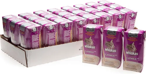 Whiskas Bebida Catmilk Plus para gatos y gatitos, 24 unidades, 6.75 onzas