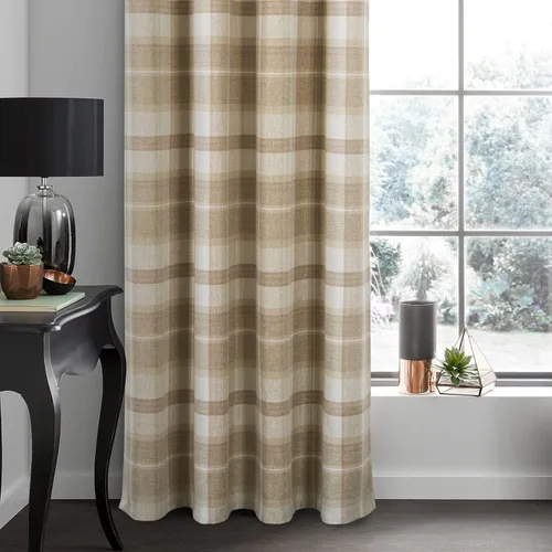Vista 5 de always4u - Cortinas térmicas aisladas con diseño de cuadros, de 63 pulgadas de largo, de doble capa, cortinas térmicas para sala de estar