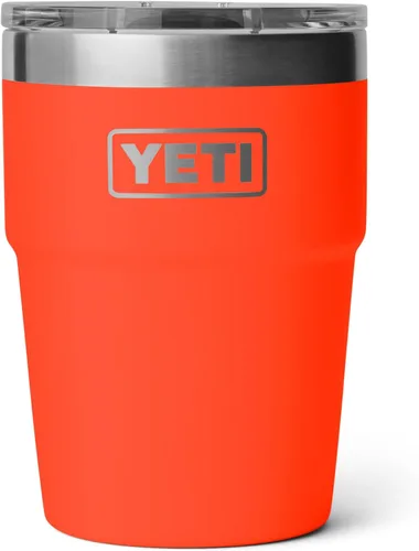 Vista 20 de YETI Rambler - Vaso apilable de 16 onzas, aislado al vacío, de acero inoxidable con tapa MagSlider Stackable, Vacuum Insulated, MagSlider Lid