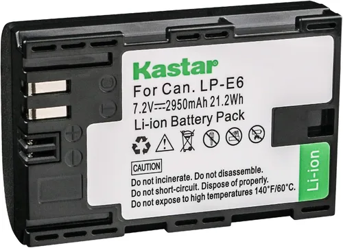 Kastar Batería para Canon LP-E6 LP-E6N y Canon EOS 60D 60Da EOS 70D XC10, EOS 5D Mark II 5D Mark III 5D Mark IV, EOS 5DS 5DS R, EOS 6D 7D Mark II y