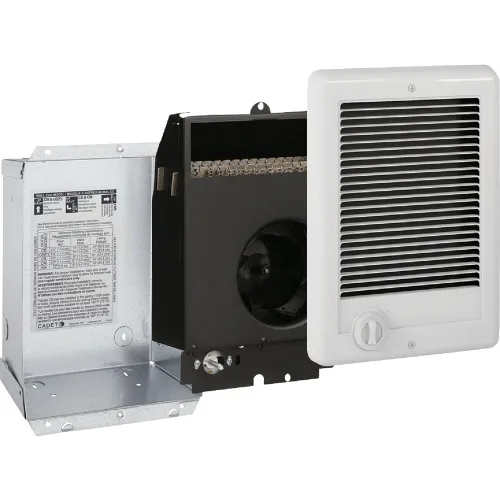 Vista 6 de Cadet Com-Pak el calefactor para pared con termostato más popular 1500W, 120V, color blanco