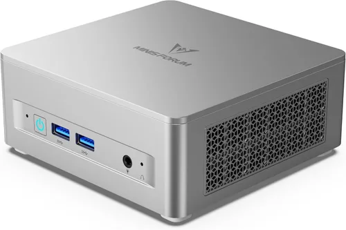 Vista 9 de MINISFORUM UM690L Slim Mini PC, AMD Ryzen 9 6900HX (8C/16T, hasta 4.9 GHz), 32 GB LPDDR5 y 1 TB PCIe 4.0 SSD Mini computadora de escritorio, DP/HDMI