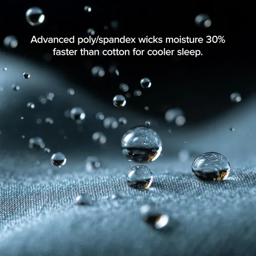 Vista 3 de Bare Home Juego de sábanas de punto elástico de microfibra de alta calidad, sábanas elásticas en 4 direcciones, refrescantes y transpirables, funda