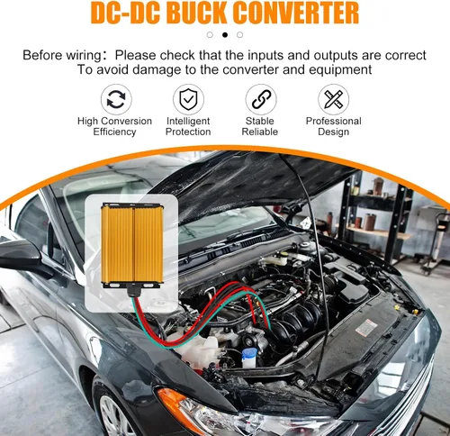 Vista 2 de Reductor de voltaje de convertidor de alta potencia de 12 V, 30 A, 360 W, CC, 96 V, 84 V, 72 V, 60 V, 48 V, 36 V a 12 V, adecuado para carritos