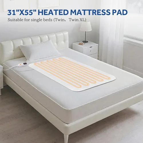 Vista 2 de Sealy Almohadilla de Colchón con Calefacción Tamaño Mini Individual, 31"x 55" Almohadilla de Colchón Eléctrica Calentador de Cama con 9