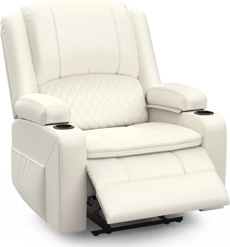 Vista 40 de Sofá reclinable mejorado 2026 de 3 plazas con sillón reclinable, asiento de cine en casa con consola elevable y reposabrazos extraíbles, sofá manual