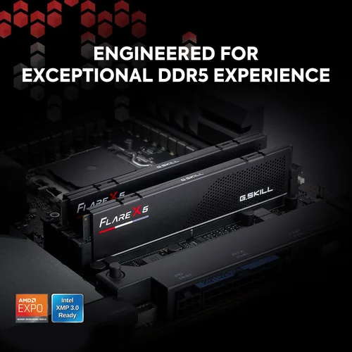 Vista 2 de G.SKILL Flare X5 Series DDR5 RAM (AMD Expo e Intel XMP 3.0) 64GB (2x32GB) 6000MT/s CL36-36-36-96 1.35V Memoria de computadora de escritorio U-DIMM