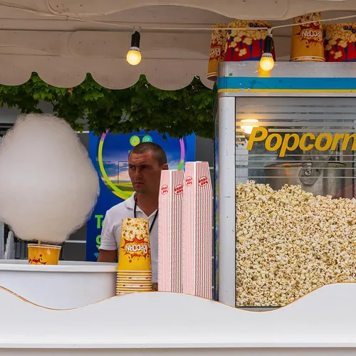 Vista 7 de Meanplan 200 cajas de palomitas de maíz, mini soporte de papel para palomitas de maíz, contenedor de cartón para aperitivos, bolsas desechables