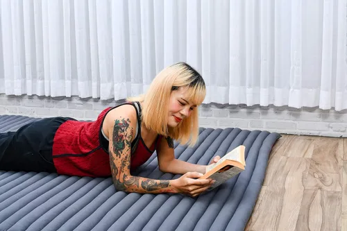 Vista 117 de Leewadee colchón tailandés enrollable para cama de invitados, tapete de yoga, para masaje tailandés, ecológico, orgánico y natural.