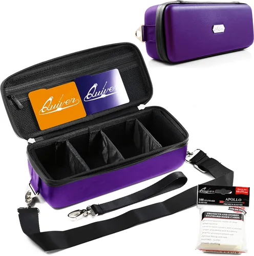 Vista 16 de Quiver Time Funda Negra para Cartas de Quiver - Estuche para Baraja de TCG, Bolsa para Cartas de Juego