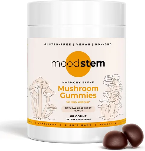 Gomitas de hongos Harmony Blend Suplemento diario de hongos para adultos Complejo de hongos 10 en 1: melena de león, reishi, cordyceps, chaga y más