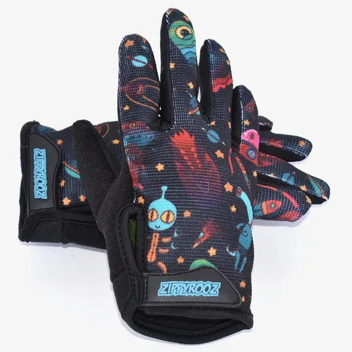 Vista 3 de ZippyRooz Guantes de bicicleta largos para niños pequeños y pequeños