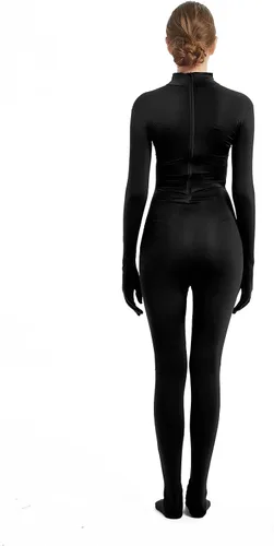 Vista 5 de Body de licra, completo, para mujer sin capucha, body leotardo Zentai, para disfraz