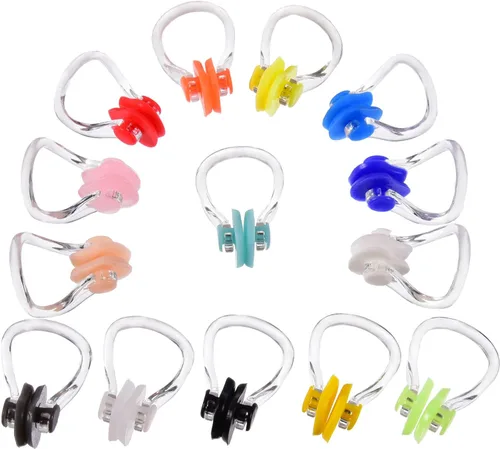 SATINIOR Tapones nasales para natación, clip de nariz, tapón de silicona para natación, surf, protector impermeable para natación y entrenamiento