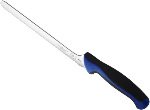 Vista 3 de Mercer Culinary Millennia Colors - Cuchillo para pan de 8 pulgadas, borde ondulado, color azul