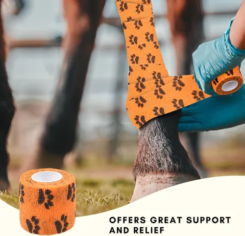 Vista 6 de Eco-Fused - Vendaje autoadhesivo - Vendaje para lesiones para mascotas, perros, gatos, caballos - Paquete de 12 - Vendajes para patas de perros