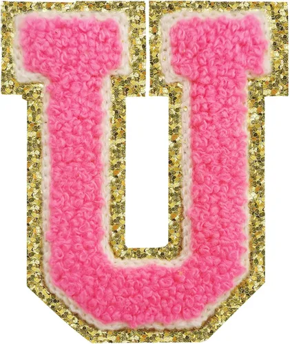 Vista 42 de 3Pcs Letter Patches Varsity Glitters Chenille,SPRT Iron on Blue Letter Patch,Alphabet Cloth Patch for Team Costume Decoration 3.1in Height S