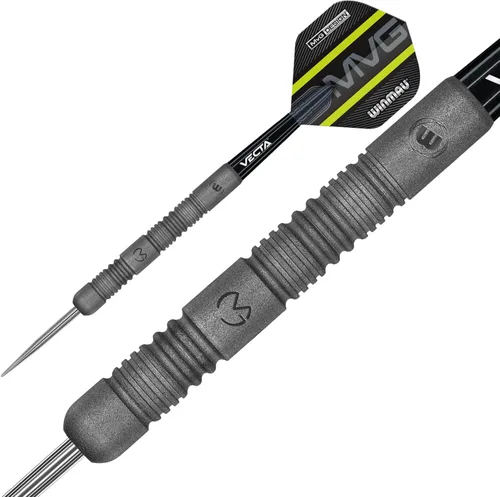 Vista 3 de WINMAU Darts Set - Michael Van Gerwen MvG Exact Steeltip Darts - Includes Darts Flights & Stems, Available in 21.5g, 23g, 24g & 25g, Professional