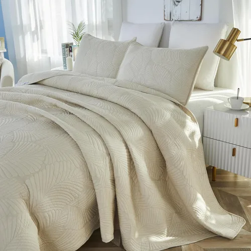 Vista 10 de Brandream Juego de edredón de algodón verde salvia, juego de ropa de cama de casa de campo de casa de campo, juego de colcha de 2 piezas