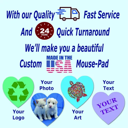 Vista 2 de Alfombrilla de mouse personalizada: añade imágenes, texto, logotipo o diseño artístico y haz tu propia alfombrilla de mouse personalizada. Cada