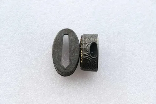 Vista 2 de Espada samurái japonesa KOSHIRAE – Aleación de Fuchi Kashira 01-44