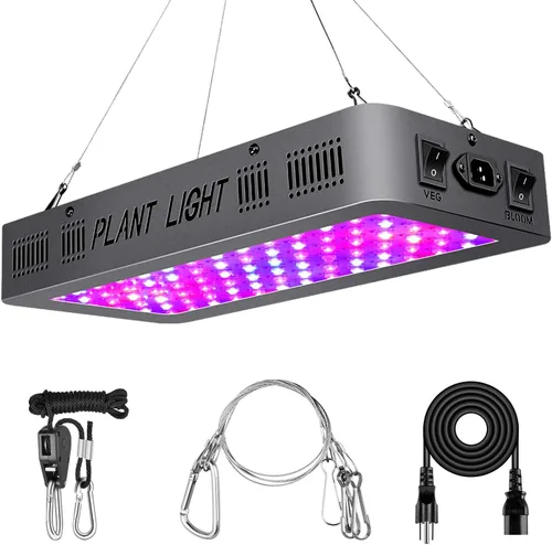 Vista 13 de iPower Luz LED de crecimiento de espectro completo para plantas de invernadero hidropónico de interior, verduras y flores, 230 W reales
