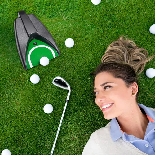 Vista 6 de Máquina de poner automática - Ayuda de entrenamiento con taza de golf de retorno automático para práctica en interiores/exteriores