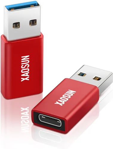 Vista 12 de [10 Gbps] Adaptador USB C hembra a USB macho (paquete de 2), adaptador 3.1 USB A a USB C, sincronización de datos SuperSpeed de una cara XAOSUN