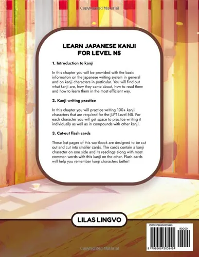 Vista 2 de Learn Japanese Kanji N5 Reading and Writing Workbook for Self-Study (Learn Japanese Hiragana, Katakana and Kanji)