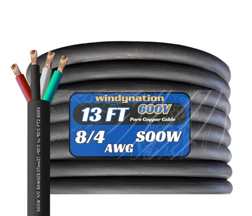 Vista 35 de WindyNation Cable de 6 pies 8/4 8 AWG SOOW SO - Cable de extensión de alimentación portátil de 600 V calibre 8 4 conductores 600 V cable