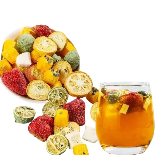 Té de frutas Una variedad de té mixto de frutas liofilizadas, té de frutas 3.52oz.