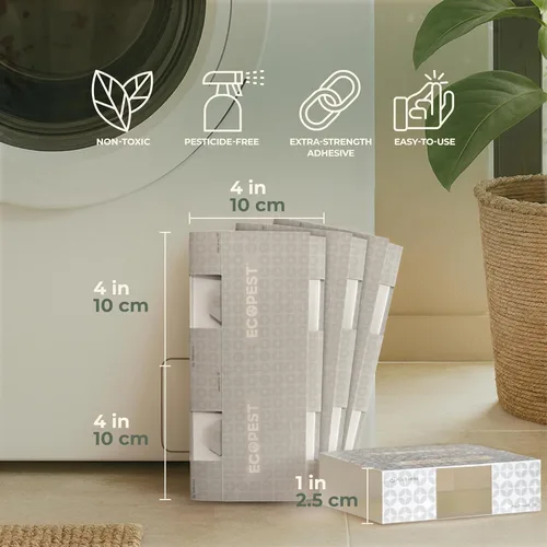 Vista 7 de Silverfish Trap - Paquete de 12 Trampa adhesiva para pegamento interior para peces plateados, Firebrat y otros insectos e insectos rastreros