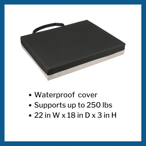 Vista 6 de McKesson Cojín de asiento para sillas de ruedas y silla de oficina, espuma, 16 x 16 x 3 pulgadas, 7