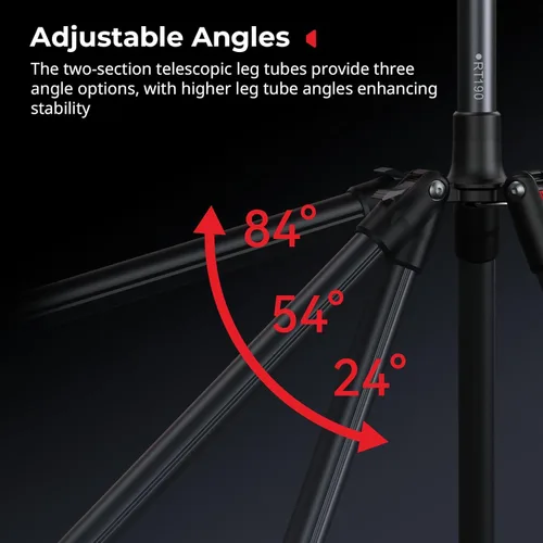 Vista 5 de SMALLRIG Soporte de luz ajustable para fotografía de 74.8 pulgadas/6.23 pies, carga máxima de 8.8 libras, soporte de trípode de iluminación compacto