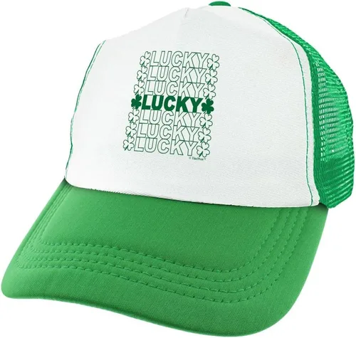 Sombrero de fiesta del día de San Patricio Group 4 St Patricks Lucky Word Art Snapback Style Trucker Hat