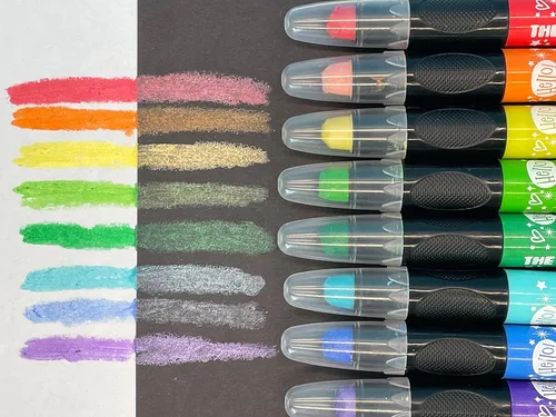 Vista 5 de The Piggy Story Glitter Gel Crayons, Set of 12 Crayons in Dancing Star Design