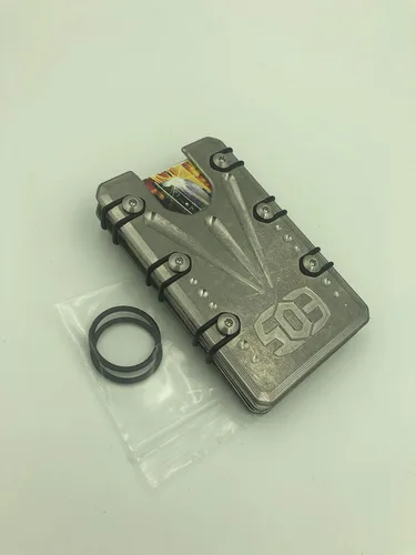 Vista 3 de Titular de la tarjeta de la cartera de titanio con clip de dinero EOS 20