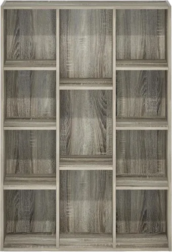 Vista 440 de Furinno - Estantería de cubos de 5 niveles serie Luder para libros y almacenamiento, color roble francés